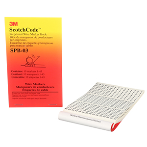 3M™ ScotchCode™ Pre-Printed Wire Marker Book SPB-03